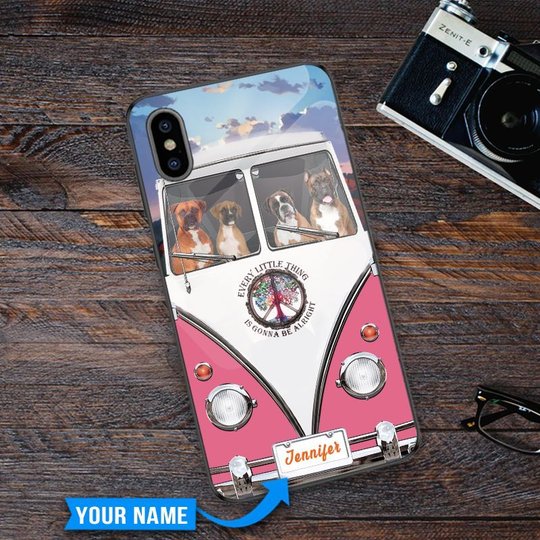 THP20070309 Hippie Boxer Personalized Glass Phone Case
