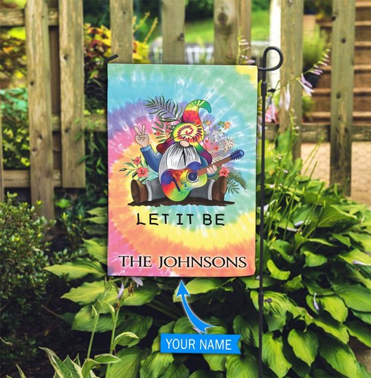 TUF3401 Hippie Personalized Flag