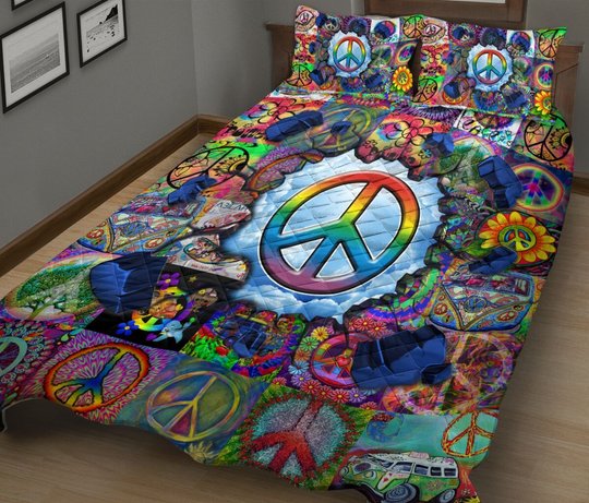TUE4401 Hippie Quilt Bed Set
