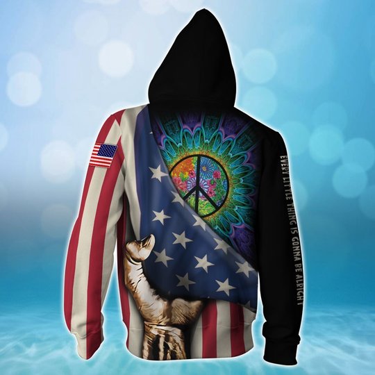 BIT0501 Hippie Opened Flag US 3D HOODIE