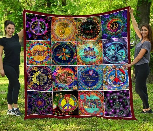 DIEH31122020001-DIQH31122020001-Hippie-Quilt Bed Set-Quilt Blanket