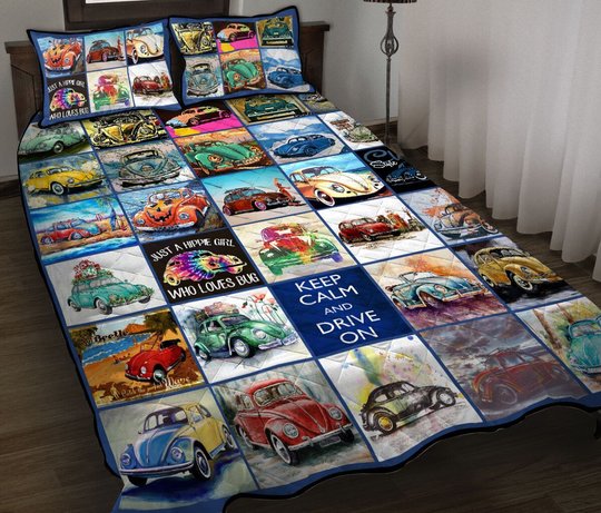DIEXM2010-VolkswagenBUGHIPPIE Quilt Bed Set