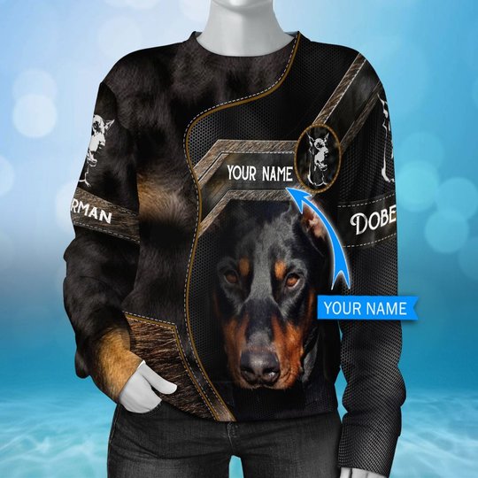 CHTD2004 Doberman Personalized 3D HOODIE