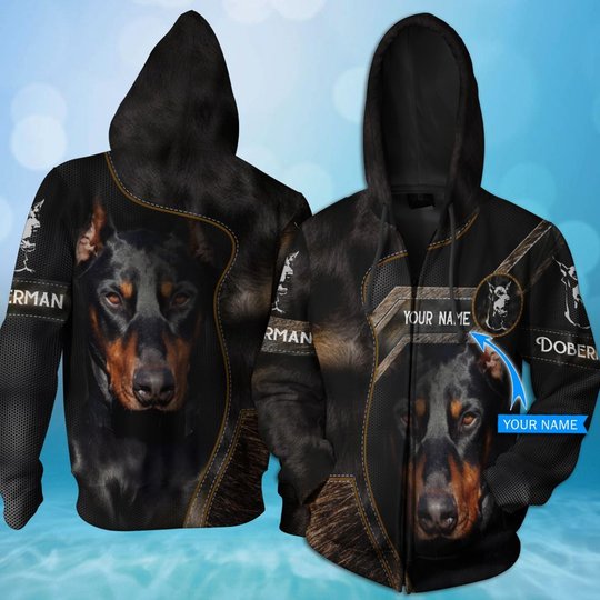 CHTD2004 Doberman Personalized 3D HOODIE