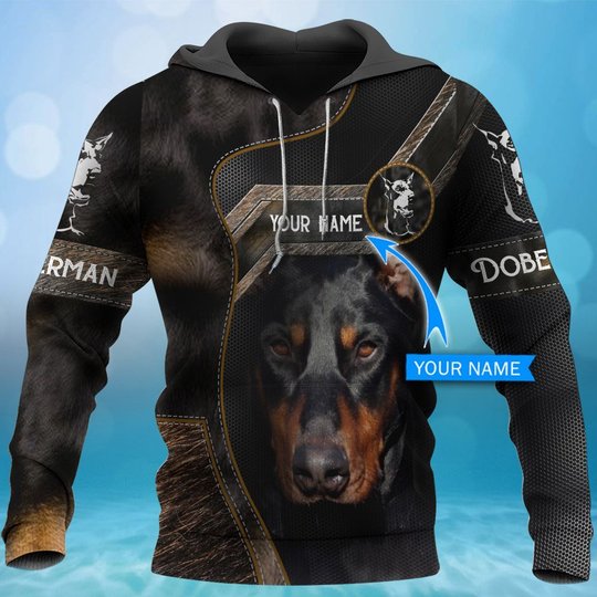 CHTD2004 Doberman Personalized 3D HOODIE