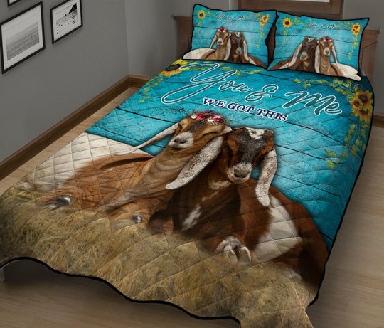 BIE20073103 Goat You and Me We Got This Quilt Bed Set