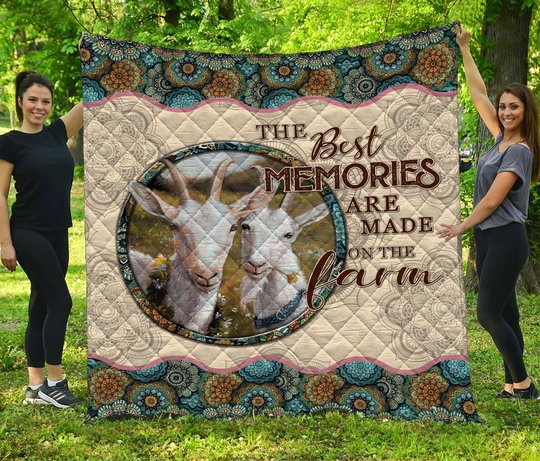 TUQ5003 TUE5003 Goat Quilt Bed Set & Quilt Blanket