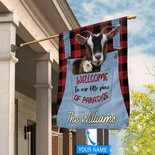 TUF0804 Goat Personalized Flag