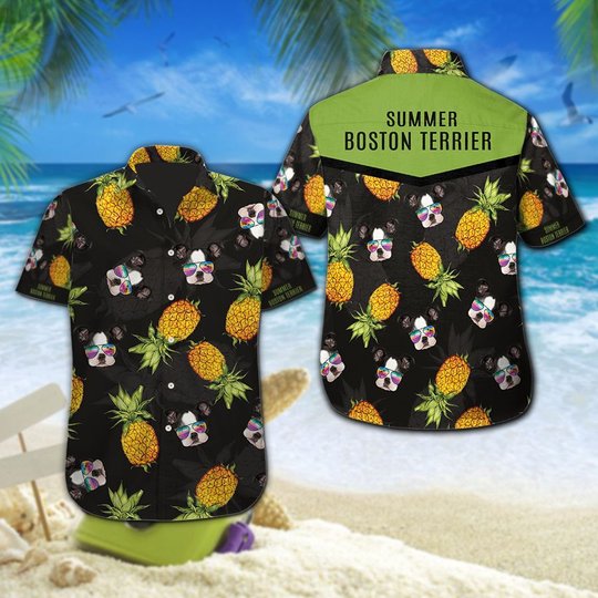 MHTCHO1004 - MHOCHO1004 Summer Boston Terrier Hawaii Set