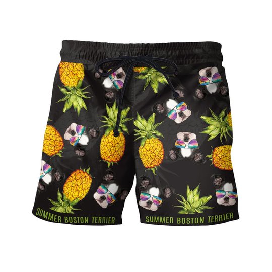 MHTCHO1004 - MHOCHO1004 Summer Boston Terrier Hawaii Set