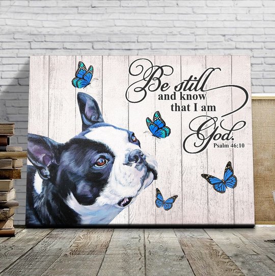 THD0123 Boston Terrier Matte Canvas