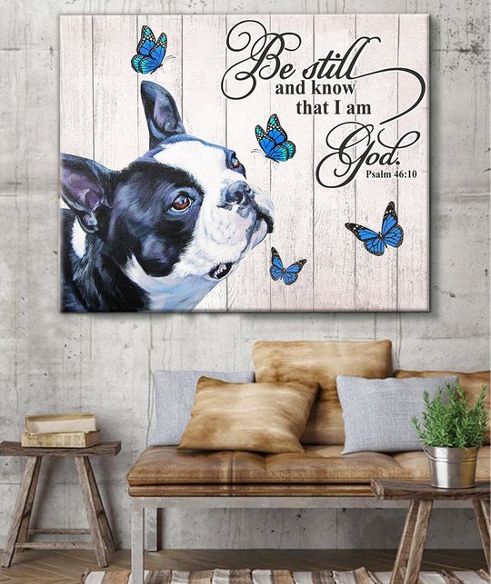 THD0123 Boston Terrier Matte Canvas