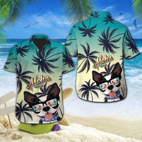 MHTCHO1102 - MHOCHO1102 Boston Terrier Aloha Hawaii Set