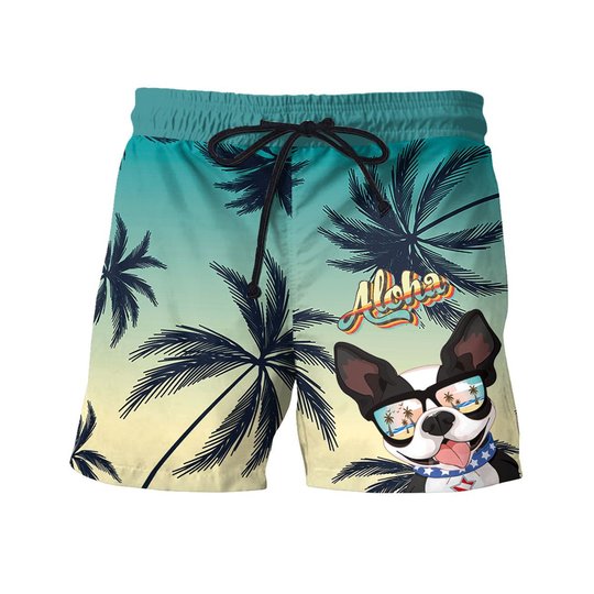 MHTCHO1102 - MHOCHO1102 Boston Terrier Aloha Hawaii Set