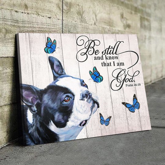 THD0123 Boston Terrier Matte Canvas