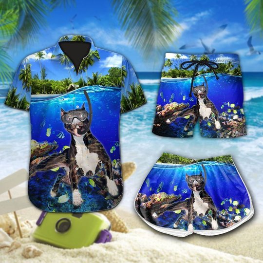 DIODOG2207006-DITDOG2207006-Boston Terrier Diving-Men-Women Set