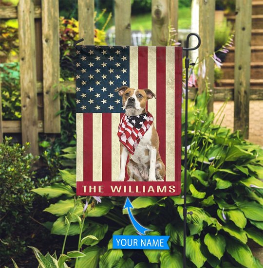 BIF1343 American Bulldog Personalized Flag