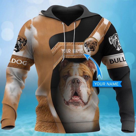 CHTD2002 Bulldog Personalized 3D HOODIE