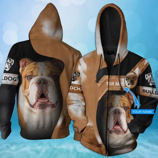 CHTD2002 Bulldog Personalized 3D HOODIE