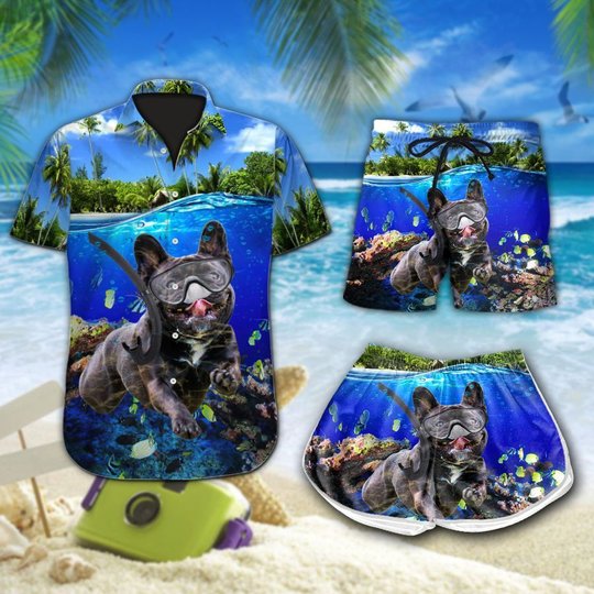 DIODOG2207003-DIODOG2207003-French bulldog Diving-Men-Women Set