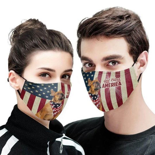 THM20072413 French Bulldog God Bless Face Mask