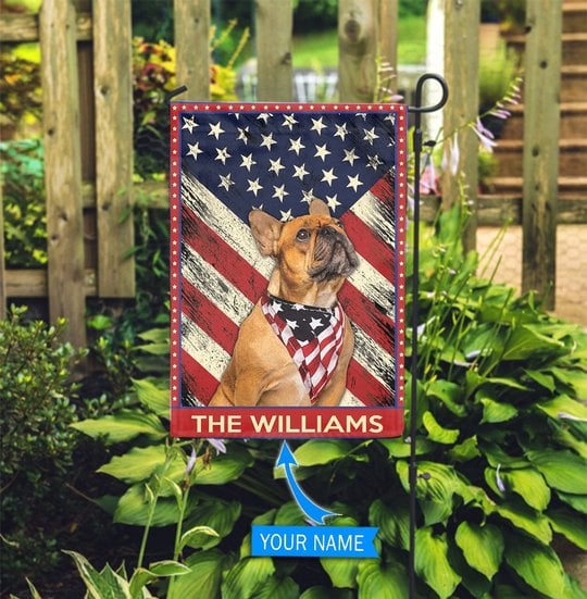 DIF4019-French Bulldog Personalized Flag