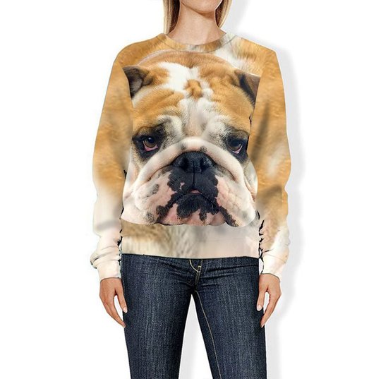 CHTL0114 Bulldog 3D HOODIE