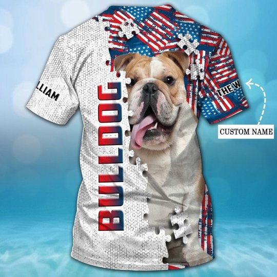 CHTD1002 Bulldog Personalized 3D HOODIE