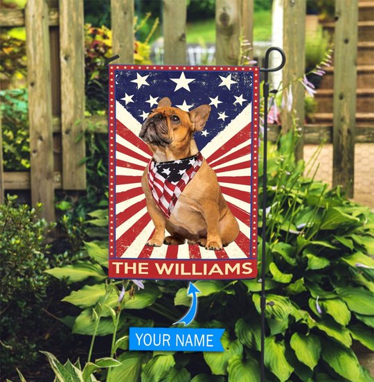 DIF3020-French Bulldog Personalized Flag