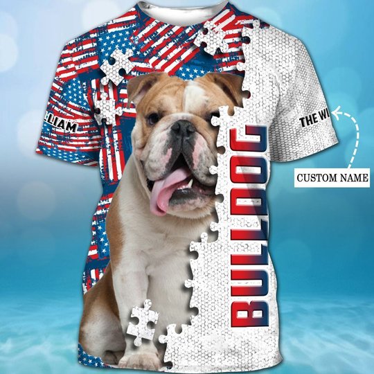 CHTD1002 Bulldog Personalized 3D HOODIE