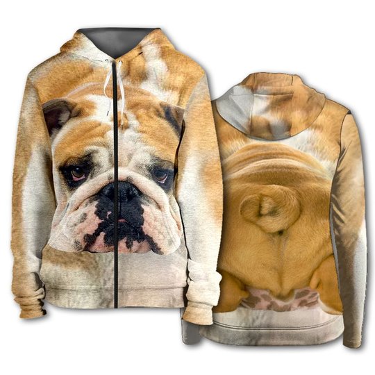 CHTL0114 Bulldog 3D HOODIE