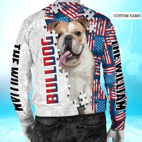 CHTD1002 Bulldog Personalized 3D HOODIE