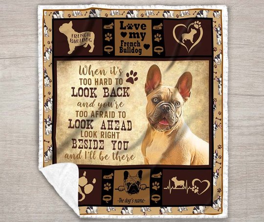 THQUSA1001 French Bulldog Personalized Fleece Blanket – Made in USA