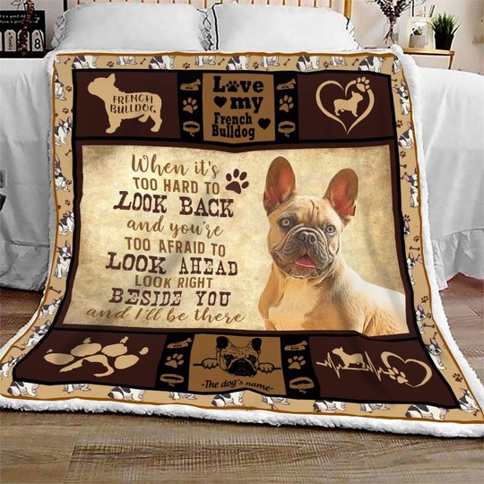 THQUSA1001 French Bulldog Personalized Fleece Blanket – Made in USA