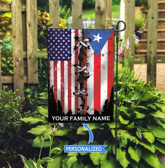 THF20070836 America & Puerto Rico Personalized Flag