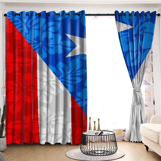 BIW20082401 Hibiscus Puerto Rico WINDOW CURTAINS