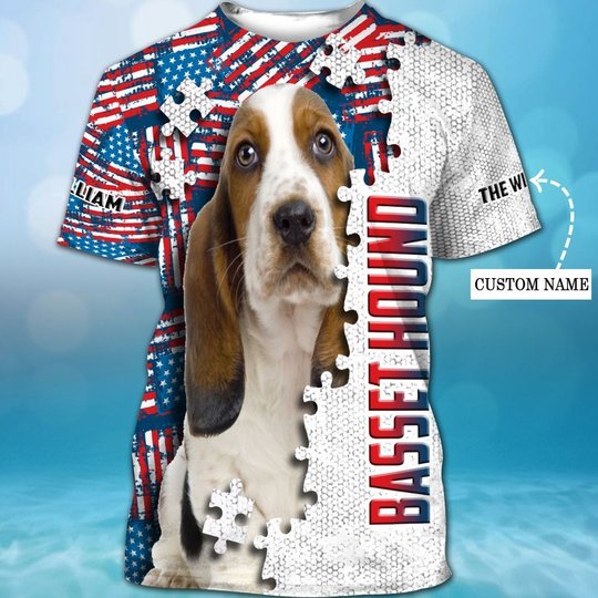 CHTD1001 Basset Hound Personalized 3D HOODIE