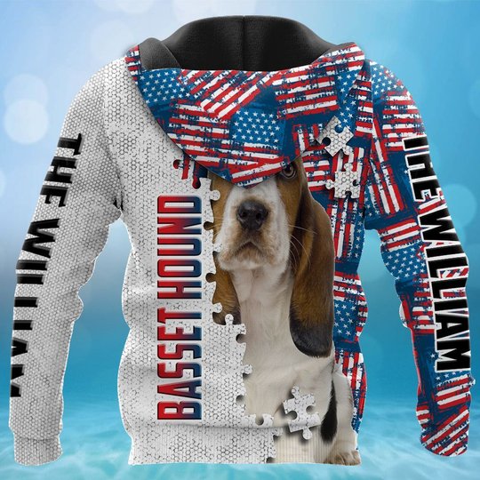 CHTD1001 Basset Hound Personalized 3D HOODIE