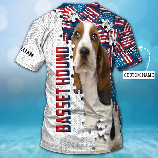 CHTD1001 Basset Hound Personalized 3D HOODIE