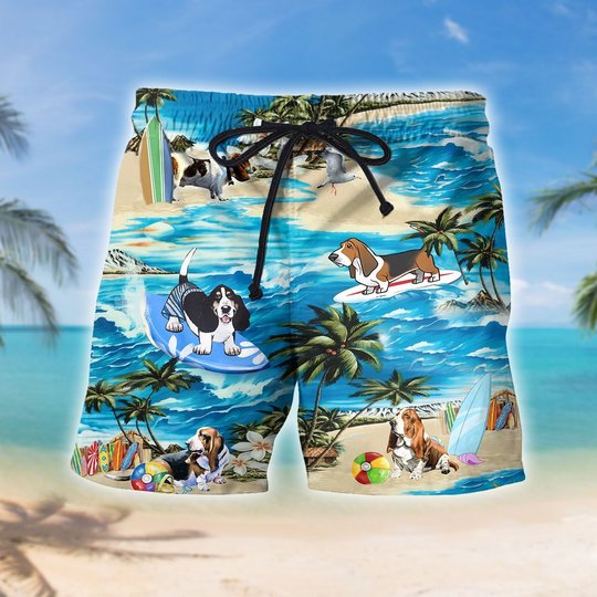 Basset Hound Hawaii Men & Women Set THT20072801-THO20072801