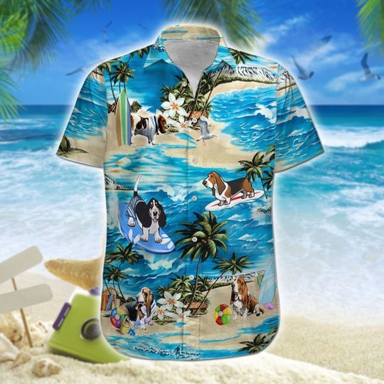 Basset Hound Hawaii Men & Women Set THT20072801-THO20072801