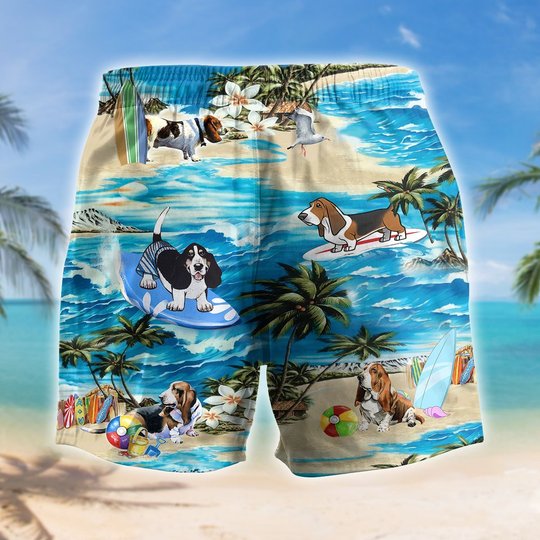Basset Hound Hawaii Men & Women Set THT20072801-THO20072801