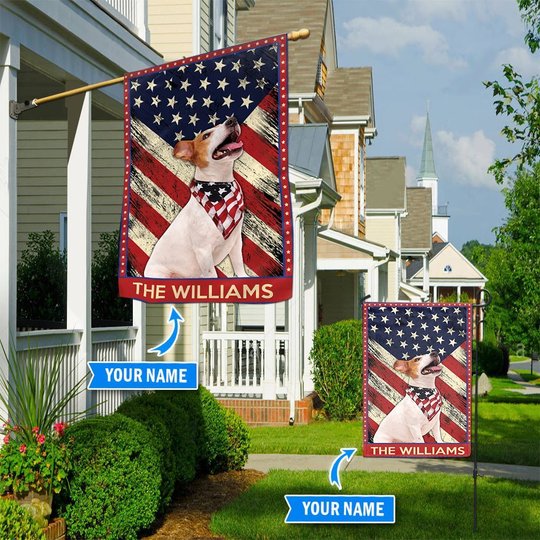 DIF4033-Jack Russell Terrier Personalized Flag