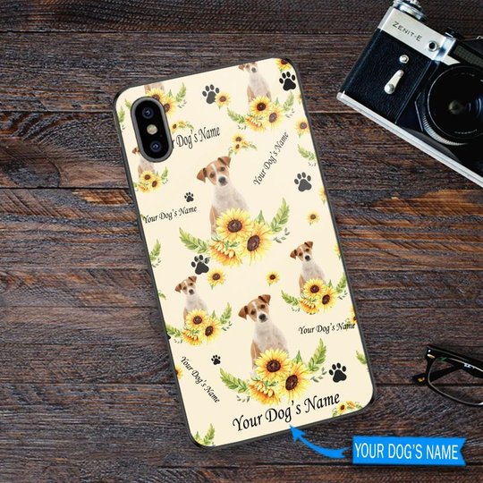 DUP1008 Jack Russell Terrier Personalized Glass Phone Case