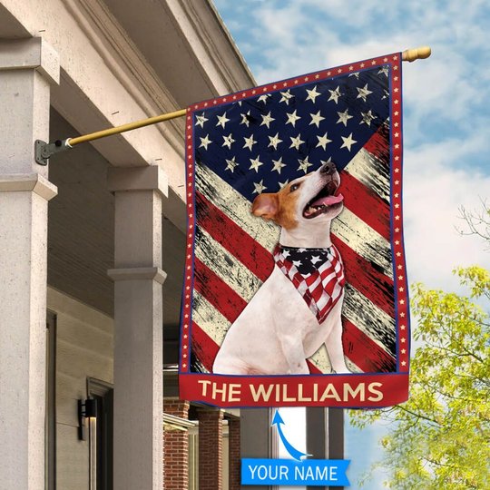 DIF4033-Jack Russell Terrier Personalized Flag