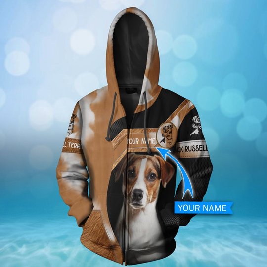 CHTD2006 Jack Russell Terrier Personalized 3D HOODIE