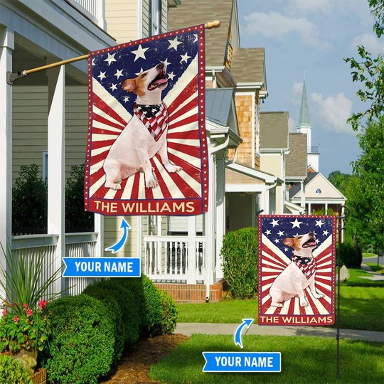 DIF3024-Jack Russell Terrier Personalized Flag