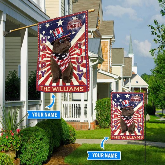 DIF6024-Newfoundland God bless america - 4th of july Personalized Flag
