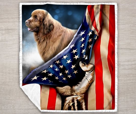 THQDOG54003 Newfoundland Quilt Blanket