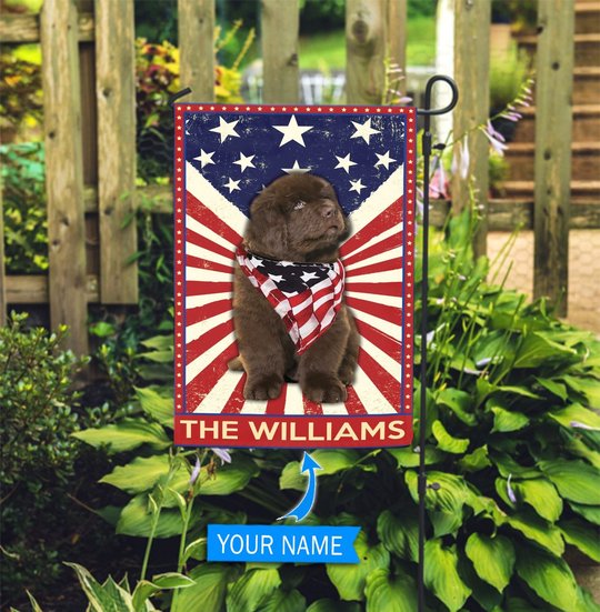 DIF3010-Newfoundland Personalized Garden Flag-House Flag
